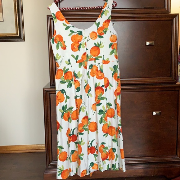Orange printed summer dress✨ - Picture 3 of 6